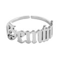 thumbnail image 2 of EGNMCR Rings Twelve English Letter Opening Stainless Steel stud earring, 2 of 2