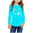 thumbnail image 2 of Birdeem Chemises à Manches Longues pour Filles Chemises à Manches Longues Imprimés Mignons Col Rond Hauts Blouses Décontractées Habillées Vêtements Chemises à Manches Longues pour Filles, 2 of 4