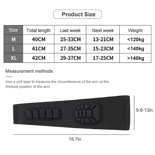 Elbow Padded Sleeve Elbow Sleeve Padded Compressed Arm Forearm Guard Sports Shooter Sleeves Protective Pads Support For Football Basketball Volleyball