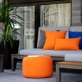 thumbnail image 2 of Gouchee Home Soleil Indoor/Outdoor Ottoman – Water-Repellent Orange Pouf with Polystyrene Bead Filling, Lightweight & Durable for Patio, Balcony, or Living Room, 2 of 6