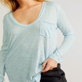thumbnail image 3 of Women‘s Causal T-Shirt V Neck Long Sleeve Loose Fit Tops Solid Color Blouse Basic Tees, 3 of 5