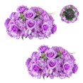 thumbnail image 1 of CHOK Artificial Flower Kissing Balls for Wedding Table Centerpieces 10Pcs 14.2 Large White Fake Roses Hydrangea Flower Arrangement, 1 of 8