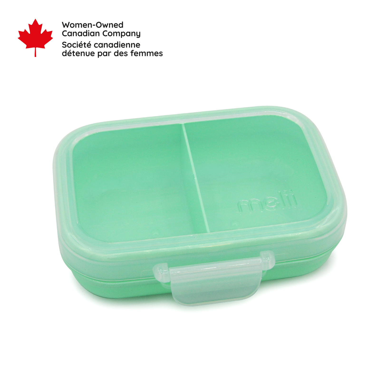 Melii Bento Mini Menthe avec Clip Transparent