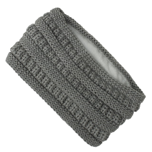 Maytalsory Multifunctional And Elegant Knitted Headbands For Women Stay Warm In Cold Weather Wide Application light grey 1Set