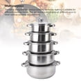 thumbnail image 4 of Ensemble de Casseroles en Acier Inoxydable, Ensemble de 5 Pcs pour la Maison, 4 of 7