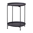 thumbnail image 2 of Tyidzon Scandinavian Small Tea Table Iron Sofa Side Table High Strength Plastic Small Corner Table Modern Concise Living Room Bedroom Small Round Table, 2 of 6