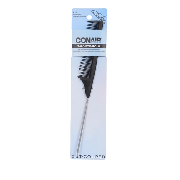 Conair Salon-To-Go- Rat Tail Comb With Metal Pick
