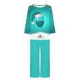 thumbnail image 4 of Pisexur Pyjamas de Noël pour Femmes Ensemble Deux Pièces Tendance Vacances Verres à Vin Rouge Imprimé Pjs Décontractés Manches Longues Col Rond Hauts Pantalons de Pyjama Vêtements de Nuit, 4 of 4