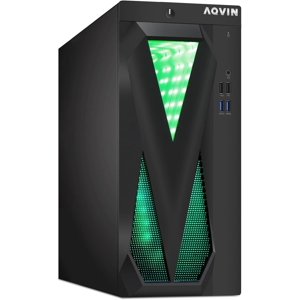 AQVIN RGB Bureau PC ~ Intel Core i5 Processeur 8GB RAM 256GB SSD WiFi Bluetooth HDMI DisplayPort Windows 11 Pro - Pour office / Utilisation à domicile - Rénovés