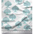 thumbnail image 1 of Soimoi Polyester Crepe Fabric Tree Block Decor Fabric Printed Yard 42 Inch Wide, 1 of 3