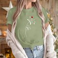 thumbnail image 3 of yievot Chemises pour Femmes Mode Manches Courtes Col Rond Impression de la Saint-Valentin Chandail Décontracté T-Shirt Hauts Chemise, 3 of 5