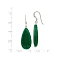 thumbnail image 3 of Boucles d'Oreilles en Jade Vert en Argent Sterling, 3 of 4