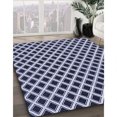 thumbnail image 3 of Ahgly Company Tapis Rond Lavable en Machine Intérieur Transitionnel Bleu Nuit, 6 Pieds Rond, 3 of 7
