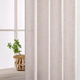 thumbnail image 4 of Rideaux en Lin Blanc Naturel Longueur 84 Pouces 2 Panneaux pour Chambre Salon, Draperies de Fenêtre en Lin Doux Épais Texturé Semi-Transparents Filtrant la Lumière Oeillets Aspect Toile de Jute Crème Ivoire Déco de Ferme, 4 of 5