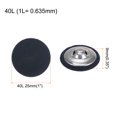 thumbnail image 2 of Unique Bargains 10pcs 40L Fabric Cloth Covered Button 25mm Round Metal Shank Sewing Buttons for Suits Dress Blouses, Deep Blue, 2 of 5