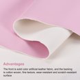thumbnail image 3 of Unique Bargains Smooth Solid Color Faux Leather Sheets, PU Leather for DIY 20 x 135cm Light Pink, 3 of 4