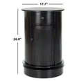 thumbnail image 2 of Hawthorne Collection Wood Oval Cabinet in Black, 2 of 5