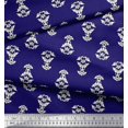 thumbnail image 2 of Soimoi Polyester Crepe Fabric Leaves & Floral Block Print Sewing Fabric Yard 42 Inch Wide, 2 of 3