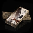 thumbnail image 4 of Feather Quill Pen and Ink Set Calligraphy Pen Set Fountain Dip Feather Pen and Ink Set Quill Pen Set Ink Pen with 6 Stainless Steel Nibs for Writing Paper Letter, 4 of 8
