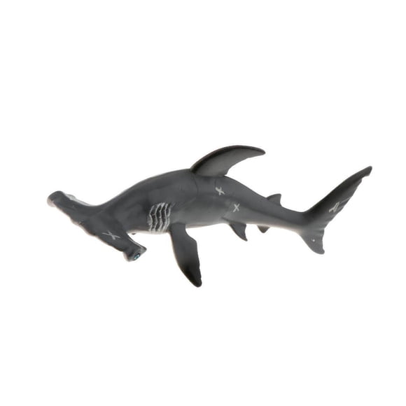 Realistic Static Ocean Animal Model Toy Kids Gift Figures Ocean Animal Toys Hammerhead Sharks Gray