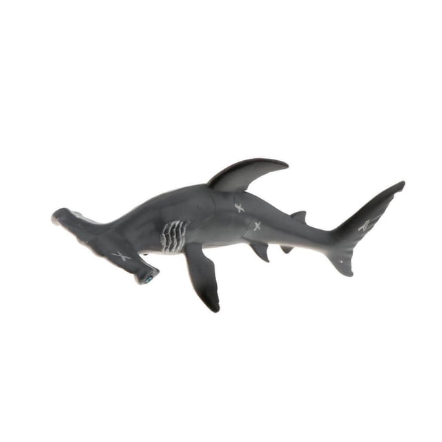 kurtrusly Realistic Static Ocean Animal Model Toy Kids Gift Hammerhead Sharks Gray