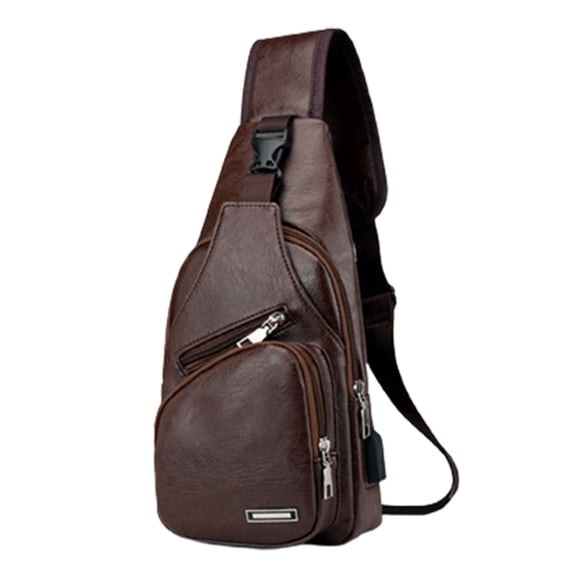 Qocolhg Crossbody Bag Tote Bags Purse for Women Men Sling Bag Multi Compartment Travel Shoulder Bags Handbags Phone Bag Chest Bag for Outdoor Sports Traveling Hiking Cycling Walking, Brown