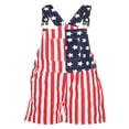 thumbnail image 4 of Adult Romper Summer American Flag Print Denim Bib Overall Shorts, 4 of 6
