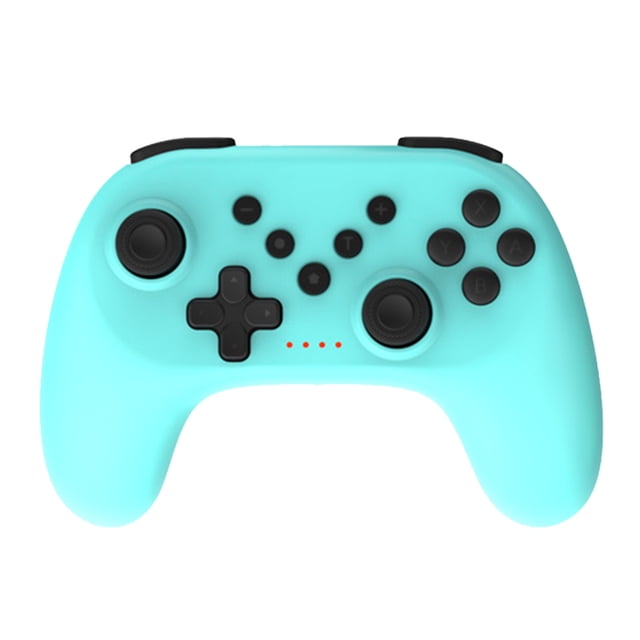 EGNMCR Manette de Jeu Bluetooth Sans Fil avec Vibration 6- Manette de Jeu Présentant un design Ergonomique et une construction Légère dans une Couleur turquoise Vibrante. la Manette Comprend des sticks Analogiques Doubles, un Pavé Directionnel et des Boutons d'Action, avec des Indicateurs DEL Rouges à l'Avant. Conçue pour une Connexion Bluetooth Sans Fil stable, Elle Prend en Charge les Vibrations du Moteur, une Fonctionnalité à 6 Axes, et Est Idéale pour les consoles de Jeu PC et Switch/Lite. Pile au lithium Intégrée de 500 mAh Offre jusqu'à 20 Heures d'Utilisation Continue,