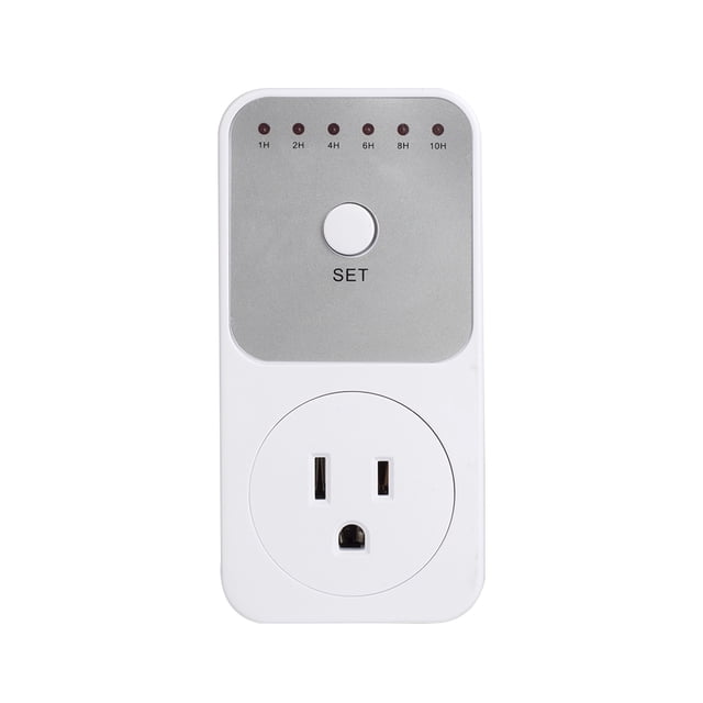 Graflsoa Programmable Countdown Timer Socket with 1-10 Hour Settings, Energy-Saving Plug-in Switch for Appliances, US/EU/UK Plug Options, Battery-Powered, Safe & Versatile Use.