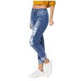thumbnail image 1 of Wyzesi Wide Leg Jeans Women Plus Size 3X Ladies' Distressed Ripped Casual Streetwear Hop Straight Leg Mid Rise Jeans, 1 of 9