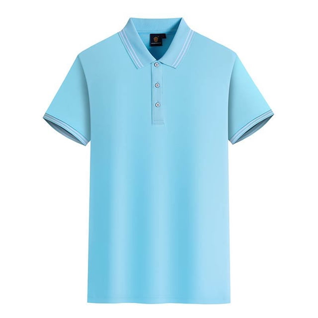 MAWCLOS Polo T-Shirt Garçon Coupe Ajustée Hauts Homme Manches Courtes Décontracté Bureau Haut Bleu 4TG