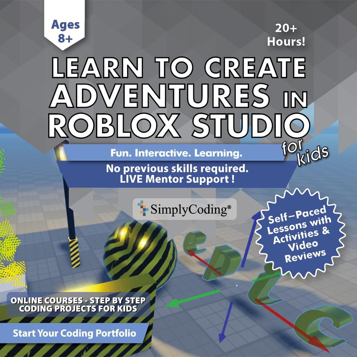 Codage pour les enfants – Apprenez à créer des aventures dans le cours Roblox Studio à partir de 8 ans [Téléchargement]