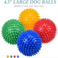 thumbnail image 4 of CHOK 4.5” Squeaky Dog Toys Spikey Dog Ball for All Dogs  (4 Pack), 4 of 9
