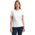 thumbnail image 1 of Gildan T-Shirt à Manches Courtes pour Femmes en Coton 100 pour Cent avec Encolure Rubanée. 2000L, 1 of 7