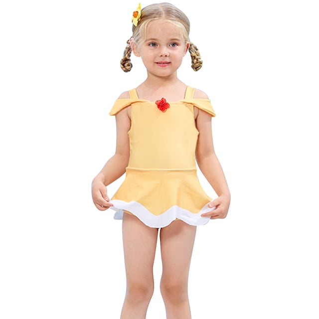 Maillot de Bain Princesse Belle pour Filles Tankini 2 Pcs