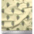 thumbnail image 1 of Soimoi Crepe Silk Fabric Paisley Block Print Sewing Fabric Yard 42 Inch Wide, 1 of 3