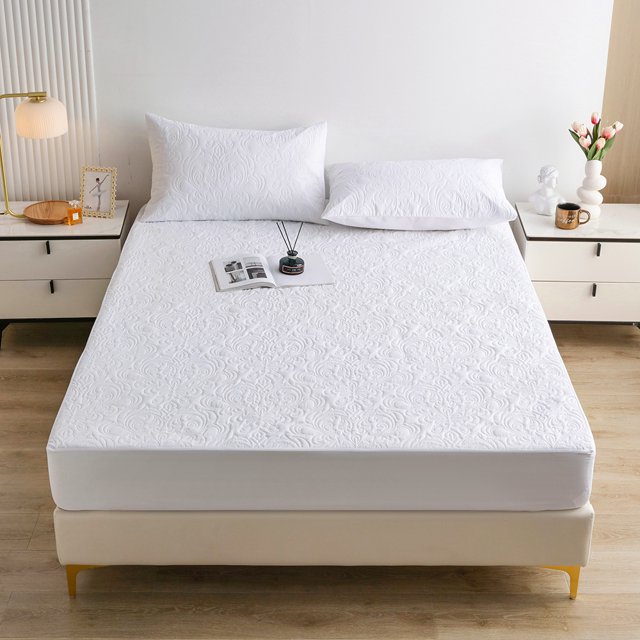 Premium Bamboo Mattress Protector - Waterproof Ultra Soft Breathable Mattress Cover for Comfort and Protection - (90*200+30cm)