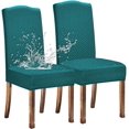 thumbnail image 1 of Oblique Plaid Dining Room Chair Slipcovers Parsons Chair Covers Sets Stretch Waterproof Dining Chair Covers Removable Kitchen Chair Covers Chair Protector Covers(Peacock Green,2 Pack), 1 of 7