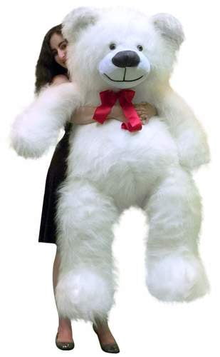 Big Plush 5 Foot Giant White Teddy Bear 60 Inch Soft Made in USA