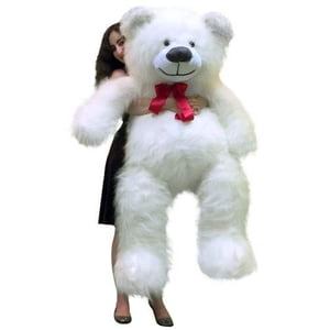 Big Plush 5 Foot Giant White Teddy Bear 60 Inch Soft Made in USA