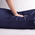 thumbnail image 4 of PiccoCasa Satin Body Pillowcases 2 Pcs Soft with Zipper Closure Navy 20"x48", 4 of 7