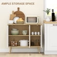 thumbnail image 4 of HOMCOM 36" Sideboard, Buffet Cabinet with Adjustable Shelves, Natural, 4 of 10