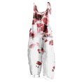thumbnail image 1 of yoeyez Rompers for Women Summer,Ladies Print Summer Plus Size Long Jumpsuits Sleeveless Adjustable Straps Backless Overalls Jumpsuits With Pockets Red,5XL, 1 of 6