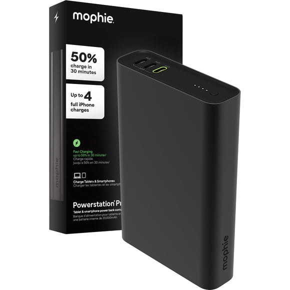 Mophie Powerstation Fast 20,000mAh Power Bank | Faster Charging | 45W, Multi-Device