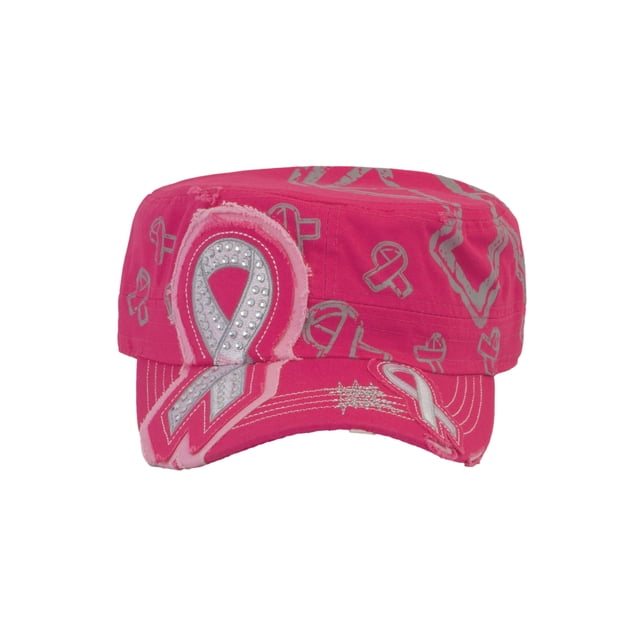 Top Headwear Casquette Ajustable Imprimée pour Femmes - Ruban Rose