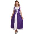 thumbnail image 1 of Mufeng Girls Medieval Renaissance Vintage Dress Velvet Robe Gown Renaissance Cosplay Halloween Party Dress Dark Purple 10, 1 of 7