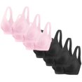thumbnail image 1 of FAIWAD 6 Pack Bras for Women Front Closure Button No Underwire Everyday Bralettes Pregnant Plus Size Breathable Daily Bras, 1 of 4