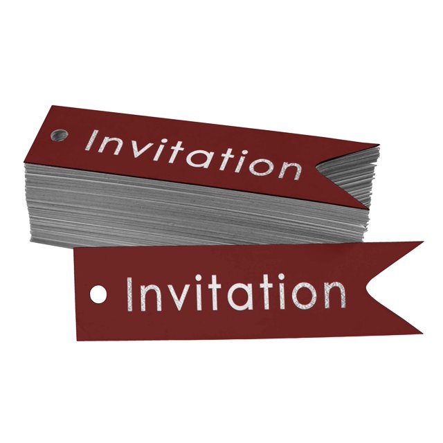 Inkdotpot Pack Of 100 Invitation Party Favor Paper Tags Craft Real Silver Foil Hang Tags