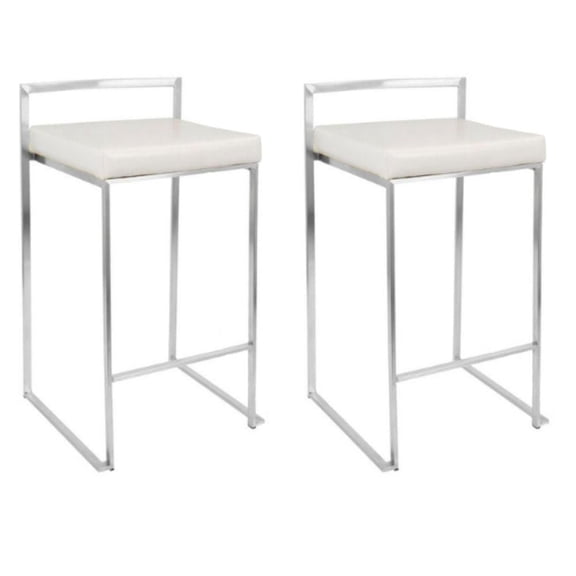 Tabouret de bar sans dossier Salem – Design élégant avec pieds chromés et revêtement en PU, ajout moderne et élégant à n'importe quelle cuisine ou bar