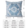 thumbnail image 3 of Light Blue Boho Throw Pillow Covers Set of 2 Monaco Rug Carpet Double Sided Pattern Cotton Soft Pillow Case Cushion Cover Pillowcase for Garden Couch Sofa Bed Decorative 18x18 inch, 3 of 5